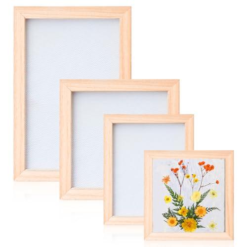 TFLPUO 4 piezas de papel para hacer papel de fabricación de papel, marco de mezcla, flores secas, madera, impresión de pantalla, marco de papel, fabricación de papel para manualidades de papel