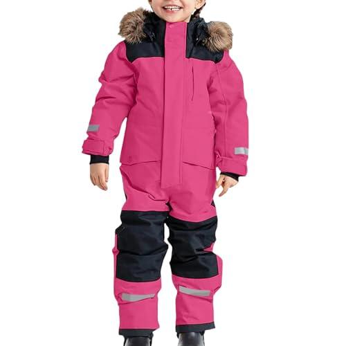 Mono de Nieve para Niños, Traje de Esquí Cálido de Una Pieza para Niños y Niñas, Traje de Nieve Impermeable para Invierno, Cálido, Transpirable, con Capucha, con Cremallera, 2-15 Años (10-11 Years)