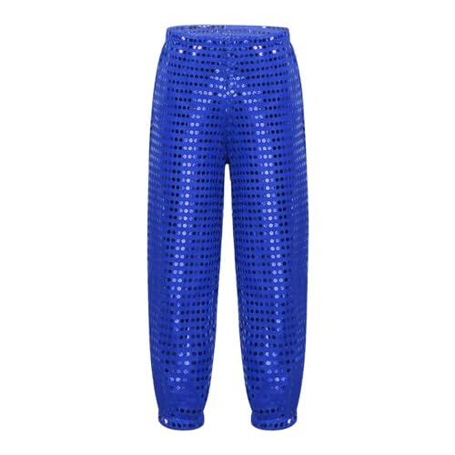 Niños Lentejuelas Suelto Jazz Hip Hop Street Dance Pantalones Haren Pantalones Dancewear Disfraz Para Niños Niñas, turquesa, 7-8 Years