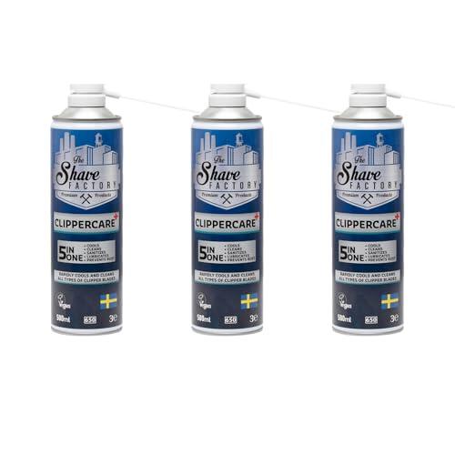 Spray Desinfectante Profesional 5 En 1 Para Máquinas Cortapelos Pack Ahorro 3x500ml Enfría Limpia Lubrica Desinfecta Previene Óxido Ideal Uso Intenso Barberos Peluquerías Alta Durabilidad Vegano