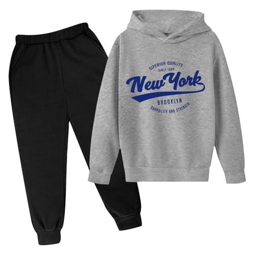 Generisch Conjunto de traje para niños, camiseta de manga larga + pantalones, 2 piezas de ropa para niños de 4 a 12 años, 3-4 años