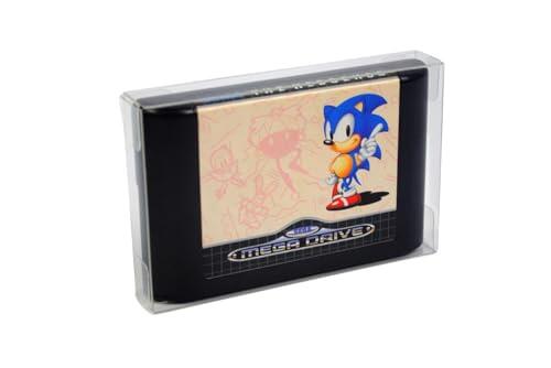 Link-e : 20 X Funda Protectora de Plastico Compatible con Cartucho de Juego SEGA Megadrive, Genesis, Master System Console