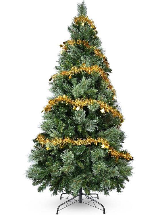 YEAUPE PRO Árbol de Navidad Artificial de PVC 165cm con 800 Puntas, 3 Partes para Montaje Fácil, Compacto, Base Metálica