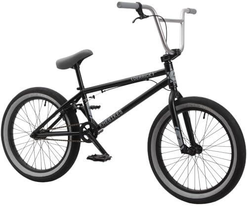 KHEbikes KHE Derrick - Bicicleta BMX de 20 pulgadas, peso ligero, 11,1 kg, BMX Freestyle BMX para principiantes y avanzados, tubo superior de 20,6 pulgadas, 2025, color negro mate