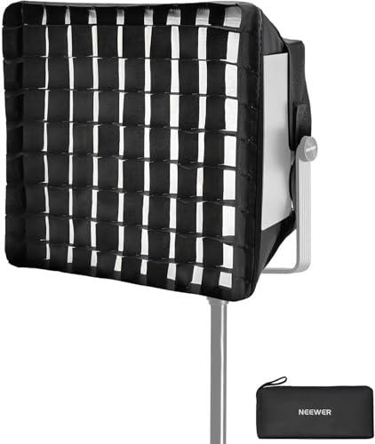 NEEWER Difusor Softbox Actualizado Solo para NEEWER RGB1200 Video Luz, 14.6"x13.6"/37x34.5cm Plegable Soft Box con Grid/Bolsa/Parasol, Quick Set Up para Iiluminación Fotografía Estudio Retrato, NS5S