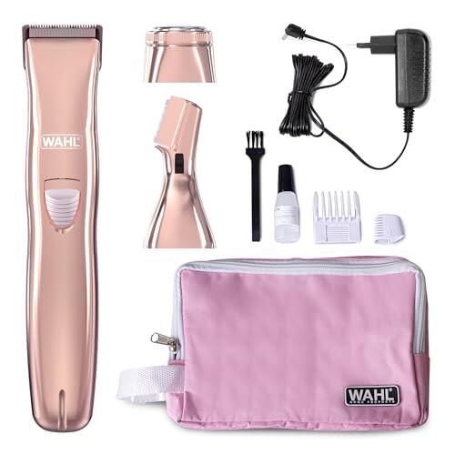 WAHL Ladies Face and Body Hair Remover, Afeitadora femenina, afeitadora rotativa para mujeres, moldeador de cejas, peine accesorio, recortadora facial para mujeres