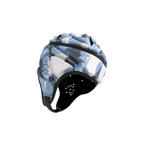 AMSLSIU Gorro de Rugby Ligero para Adultos y jóvenes, Suave, para Jugadores de fútbol, Hockey y Patinaje. Protector Cabeza Ultraligero Pero eficaz para porteros, béisbol, monopatín y Otros, Azul