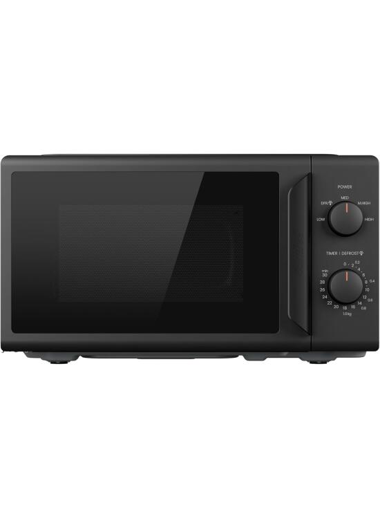 COMFEE' CMO-MP012ND(BK) Mini horno microondas de 20 L y 700 W, color negro, con ventana grande, diseño compacto, función de descongelación rápida, 5 niveles de potencia