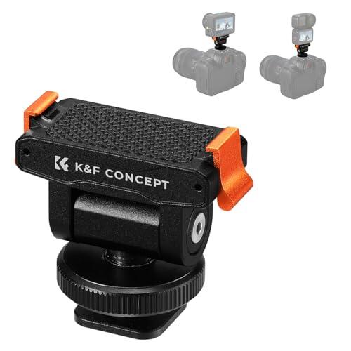 K&F CONCEPT Soporte de Zapata Fría Compatible con dji Osmo Pocket 3/Nano/Osmo Action 6, Adaptador Magnético Rápido para Cámara de Acción, Conector Zapata Caliente 1/4"
