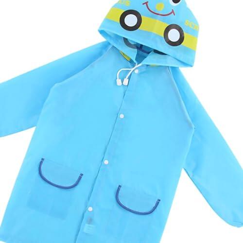 RASTKY Chubasquero para Niños y Niñas, Poncho de Lluvia para Niños Pequeños, Modelado de Animales, Chubasquero de Dibujos Animados, Respetuoso con el Medio Ambiente, Chaqueta para la Lluvia, 4-6