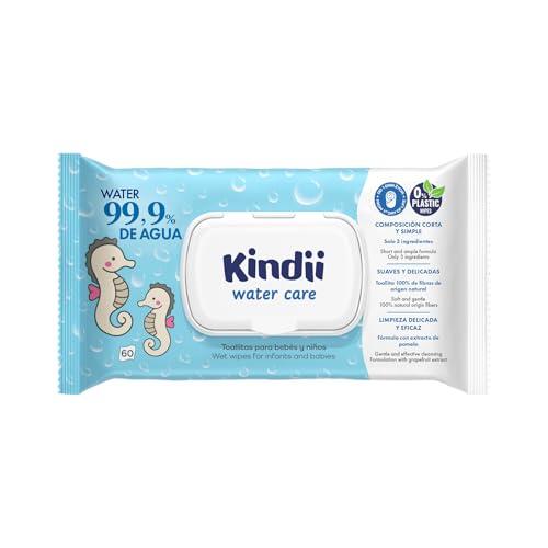 Guía completa sobre Kindii Water Care: Toallitas húmedas de 100% viscosa y 99,9% agua para pieles sensibles.