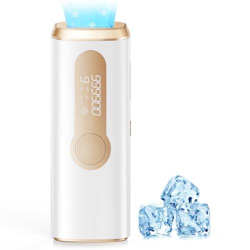 Haarlosy Depiladora Laser IPL con Refrigeración, Innovadora Función 3 en 1, 9 Niveles de Energía, 999,900 Flashes, Depiladora Luz Pulsada Indolora para Todo el Cuerpo, LCN1201