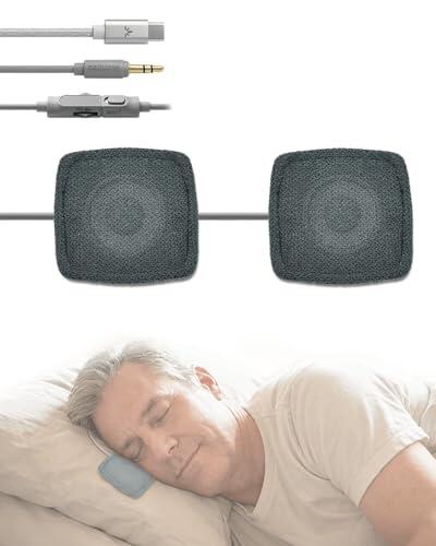 Avantree Slumber Duo - Doble Altavoz de Almohada con Cable para Dormir