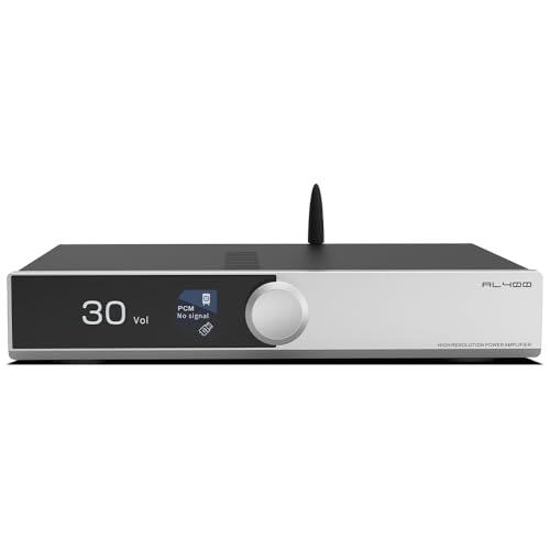 SMSL AL400 - Decodificador de alta fidelidad todo en uno, preamplificador, amplificador de potencia Phono TPA3255 y chip dac CS43141, cartucho MQA MM y MC HDMI (eARC), para TV, cine en casa, subwoofer