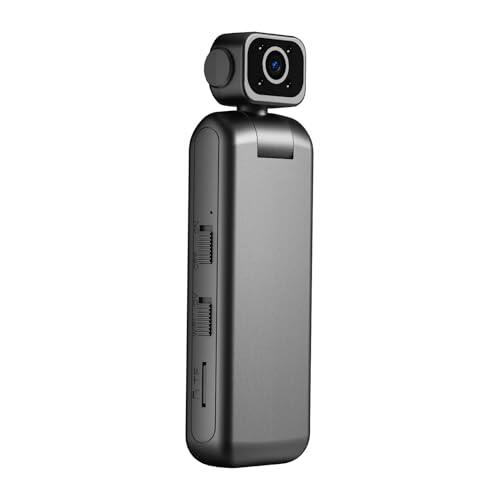 ERYUE Cámara Corporal Portátil 2K con Lente Gran Angular WiFi Visión Nocturna Luces Infrarrojas para Uso Personal de Las Fuerzas del Orden, Tarjeta TF 256G, para Seguridad Camping Ciclismo