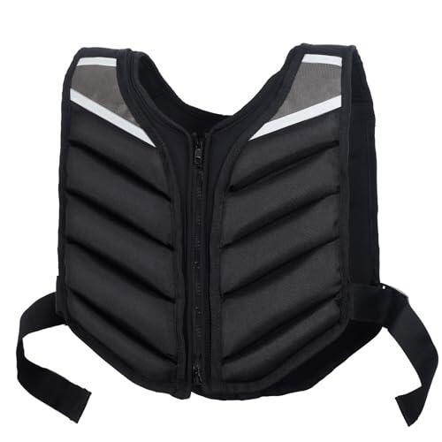 Abahub Chaleco de peso para hombre y mujer, con cremallera, con rayas reflectantes, chaleco de peso para entrenamiento, entrenamiento de fuerza, correr, caminar, fitness, desarrollo muscular