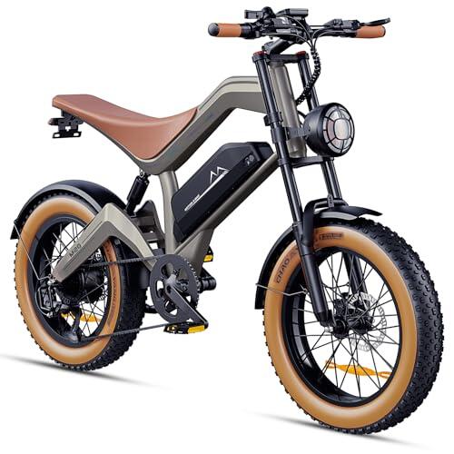 Bicicleta eléctrica Fat Bike de 20" x 4.0, Comecycle E-Bike Adult Electric Bicycle, Equipment with a 48V and 18.2Ah Additional Battery, Bicicleta Urbana Retro Style, with Dual Suspension.