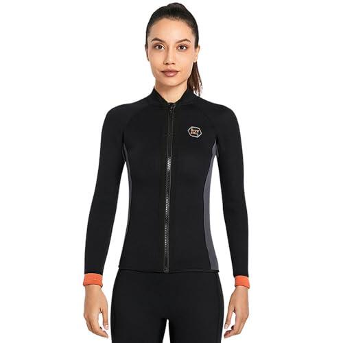 ERYUE Traje de Neopreno de Manga Larga para Mujer, Camiseta Surf y Snorkel con Protección UV, XS-XXL (SG)