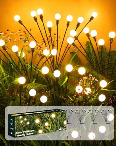 Ilumina tu jardín con la magia de las luces solares de luciérnaga AdalyRoma