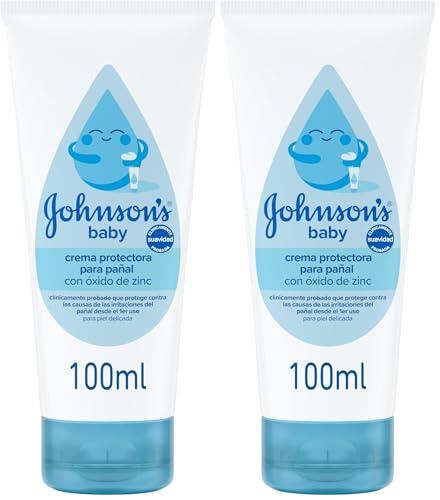 Johnson's Baby Crema para pañal protectora, Para Piel Delicada, 100 ml (Paquete de 2)