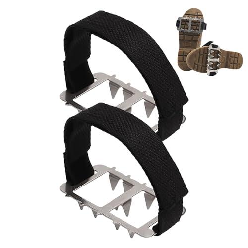 Generico Tacos de Hielo – Acero Inoxidable | Tacos de tracción | Pinzas de Seguridad | Antideslizante Caminar al Aire Jogging Invierno Escalada Senderismo Alpinismo