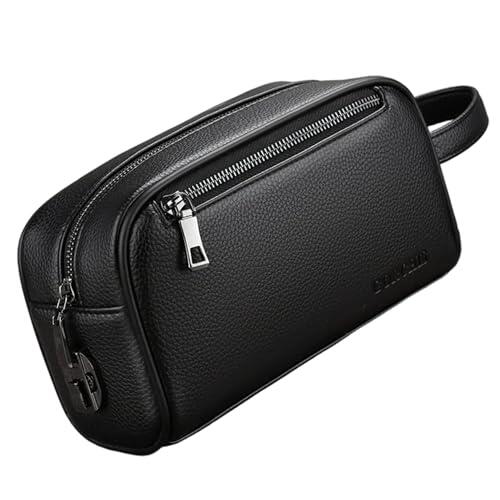 Gcroet Bolso de mano para hombre Bolso de cuero de PU para hombre con asa y cerradura codificada de suave y elegante para uso diario...