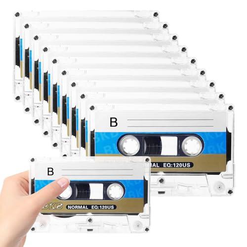 Casetes de audio vacíos, 10 unidades de casetes de audio silenciosos, 90 min de bajo ruido, cintas de música en blanco para conferencias, seminarios, grabaciones diarias