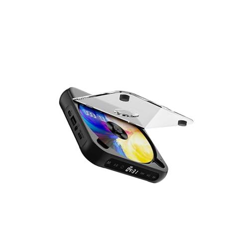 vreplrse Reproductor de CD con Radio FM y Sonido portátil. Entretenimiento en casa y diversión al Aire Libre. Disfruta de tu música en CD o USB de Forma, Negro, 135 x 135 x 25 mm
