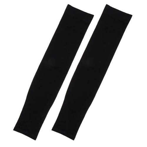GANAZONO – Juego de 2 protectores de piernas antiUV de tela de hielo, mangas de ciclismo elásticas para hombre y mujer, protección solar transpirable para deporte al aire libre y correr, color negro