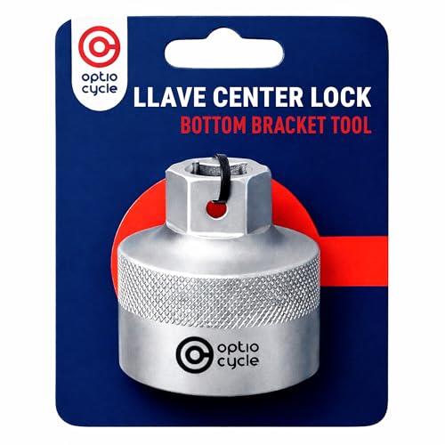 Optio Cycle Llave Pedalier – Center Lock Llave para 16-Dientes Sistemas Shimano Hollowtech II, Truvativ, Race Face & Campagnolo | Herramienta Pedalier Bicicleta