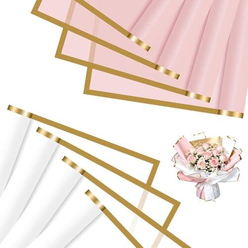 El Arte de Envolver Ramos: Papel Coreano Blanco y Rosa