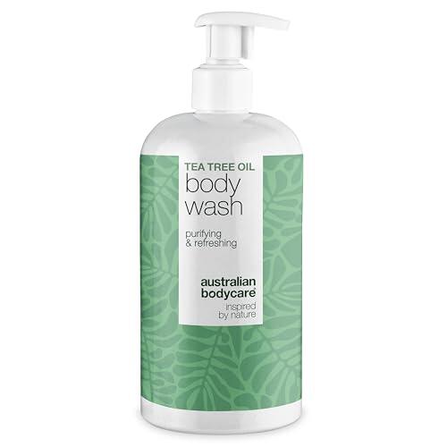 Tea Tree Gel Corporal para Granos, Piel Grasa y Mal Olor – Limpieza Profunda Diaria con Aceite de Árbol de Té para una Piel Purificada y Fresca