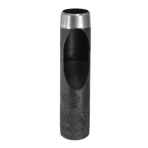 QUARKZMAN Sacabocados De Cuero 19mm Punzón Hueco Redondo Cortador De Acero Al Carbono Para Relojes Juntas De Tela Reparación De De Cuero DIY Negro