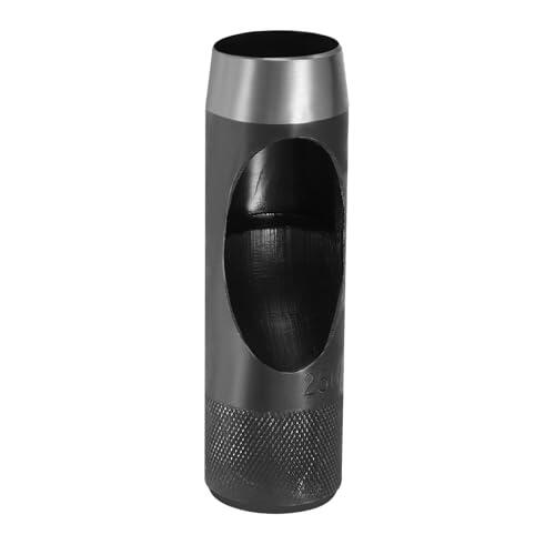 QUARKZMAN Sacabocados De Cuero 25mm Cortador Hueco Redondo De Acero Al Carbono Para Relojes Juntas Manualidades Y Reparaciones En Cuero Color Negro