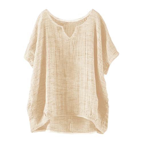 Camisetas Manga Larga Mujer Camiseta Manga Larga Mujer Suave Cómoda Algodón Túnica Básica Camiseta Casual Brillante Cuello Redondo Ajuste Holgado Blusones Verano