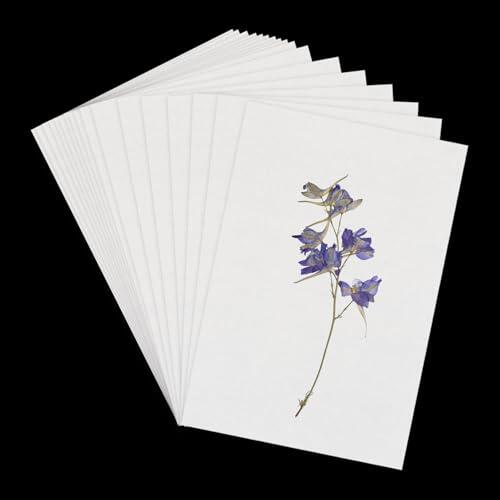 NICENEEDED 50 Hoja de Papel Secante para Prensa de Flores, Papel Secante Reutilizable Y Altamente Absorbente, Tamaño A4, para Prensar Flores, Herbario Y Manualidades.