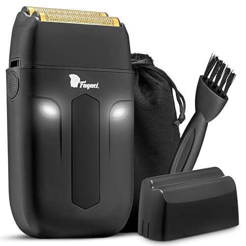 Fagaci Afeitadora Eléctrica de Láminas con Afeitado al Ras, Foil Shaver Barberia Sin Irritación, Afeitadora Profesional para Hombre, 8500 RPM de alto par, Hasta 3 Horas de Autonomía y Fácil de Limpiar