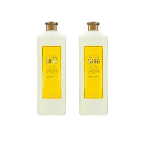 1916 - Original 2 x 750 ml, Agua de Colonia Hombre y Mujer, Perfume Unisex, Eau de Toilette Masculina y Femenina, Fragancia Cítrica y Floral, Aroma de Larga Duración