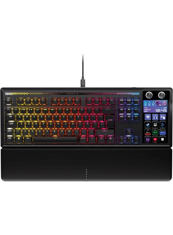 Corsair Galleon 100 SD RGB Teclado Mecánico con Cable para Juegos – QWERTY Español, Integración de Stream Deck, Interruptores de Tecla MLX Pulse Prelubricados e Intercambiables, FlashTap SOCD, 8000Hz