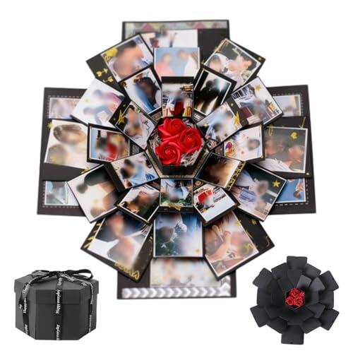 Caja Sorpresa Regalo, Explosion Box, DIY Álbum Explosión, Caja de Regalo Explosión Creativa para Navidad Cumpleaños Aniversario Regalo de Boda de San Valentín
