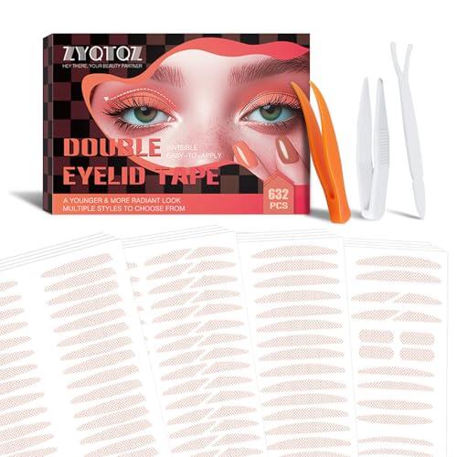 Eyelid Tape, Instant Invisible Eyelid Lifter Strips Ultra-Thin Breathable long-lasting Double Eyelid Tape for Hooded, Droopy, Uneven, Mono-eyelids-New upgrade. (Grey, 540Pcs（pack of 1)))
