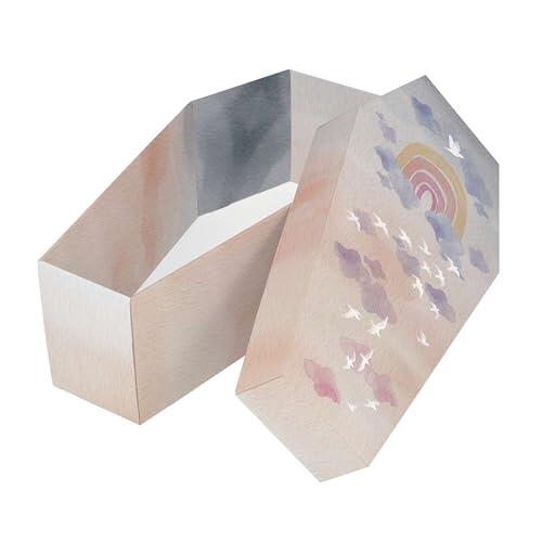 FOLDZILLA Ataúd de cartón para perros, gatos y animales pequeños, 26 x 14 x 8 cm, ataúd de cartón para despedida pietariamente – cielo nocturno