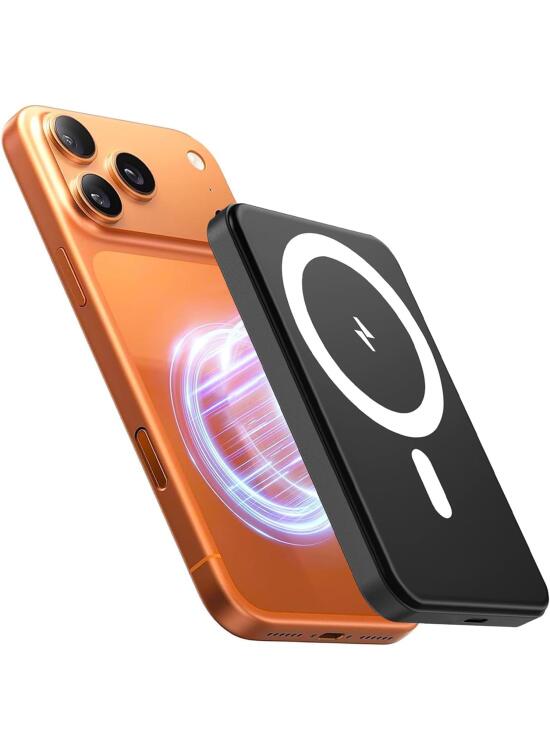 Inalámbrico Power Bank, Magnético Batería Externa 10000mAh para iPhone, Cargador Inalámbrico 20W Cargador Carga Rápida, Bateria Portatil Powerbank para iPhone 17 16 15 14 13 Pro MAX Samsung Android