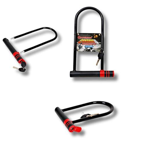 Candado en U de acero aleado y endurecido | Con 2 Llaves Incluidas | Protección Avanzada contra Cortes y Manipulación | Ideal para Bicicletas, Motos, Puertas y Garajes |18 mm Grosor y 32 cm Largo