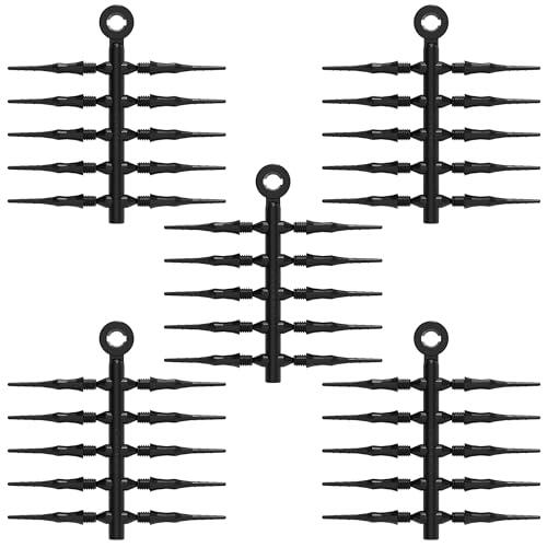 CyeeLife Fit Point Plus, puntas de dardo de plástico 50 piezas, puntas de dardos suaves, rosca 2BA, puntas de flecha de dardos, puntas de repuesto para dardos suaves, especialmente estables y