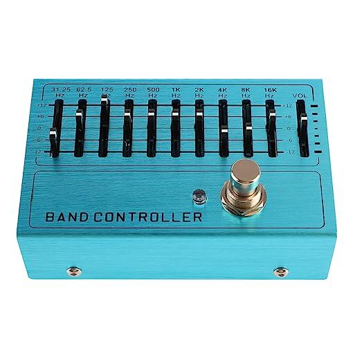 Yctze Controlador de Banda de Instrumentos Preamplificador de Tono de Guitarra con Ecualizador de 10 Bandas y Ajuste de Volumen de Salida Independiente para un Máximo Control del Sonido
