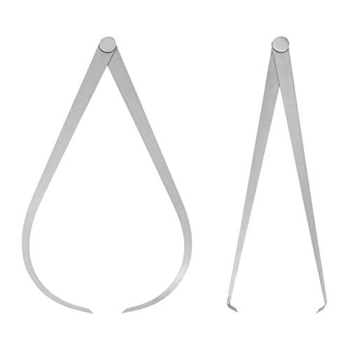 QUARKZMAN 2Pcs Compás De Interiores/Exteriores 300mm 12" Acero Plateado