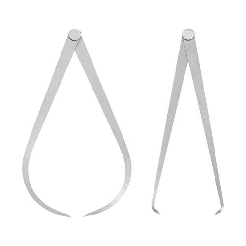 QUARKZMAN 2Pcs De Calibrador Fijo Interior/Exterior De 250 mm 10" Plata