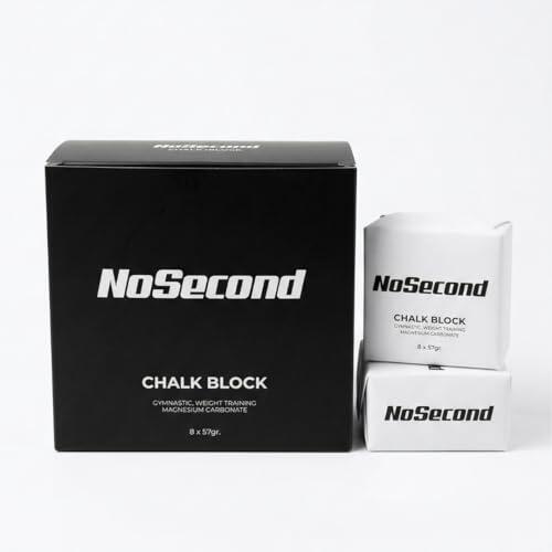 NS NOSECOND Magnesio (8 Bloques de Tiza) para Cross Training y Escalada | Tiza Antideslizante para Mejorar el Agarre y Absorber Humedad | Bloque de Carbonato de Magnesio Resistente al Sudor