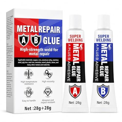 Adhesivo para Metales,Pegamento Para Metal, Adhesivo de Resina Epoxi,adecuado para Reparar Grietas y Defectos Superficiales en Metales, Acero Inoxidable, Plástico